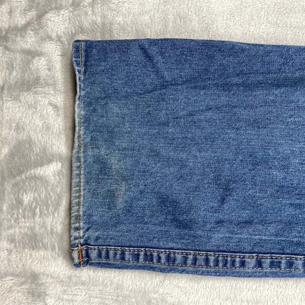 True Religion Straight Leg Jeans Mens 40x32 Blue Medium Wash Distressed Y2K